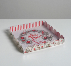 Изображение Коробка для пряников и печенья «С Новым годом!», 21 × 21 × 3 см